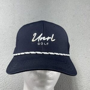 UNRL Golf Hat Cap Snap Back One Size Mens Navy Rope Perforated Mesh Performance